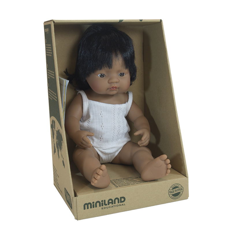 Miniland - Toddler Doll Hispanic Girl 38CM