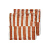 Cotton Napkins - Striped Tangerine (set of 2)