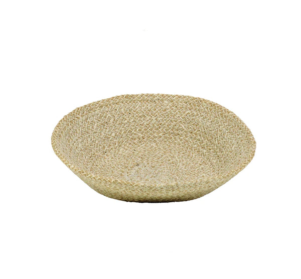 Jute Small Serving Basket in Pearl White, 24 cm