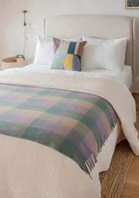 Recycled Wool Blanket- Thistle Meadow Check
