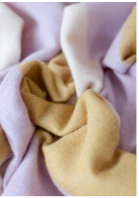 Lambswool Blanket in Lilac Candy Stripe
