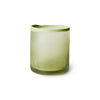 Glass Tea Light Holder  Olive