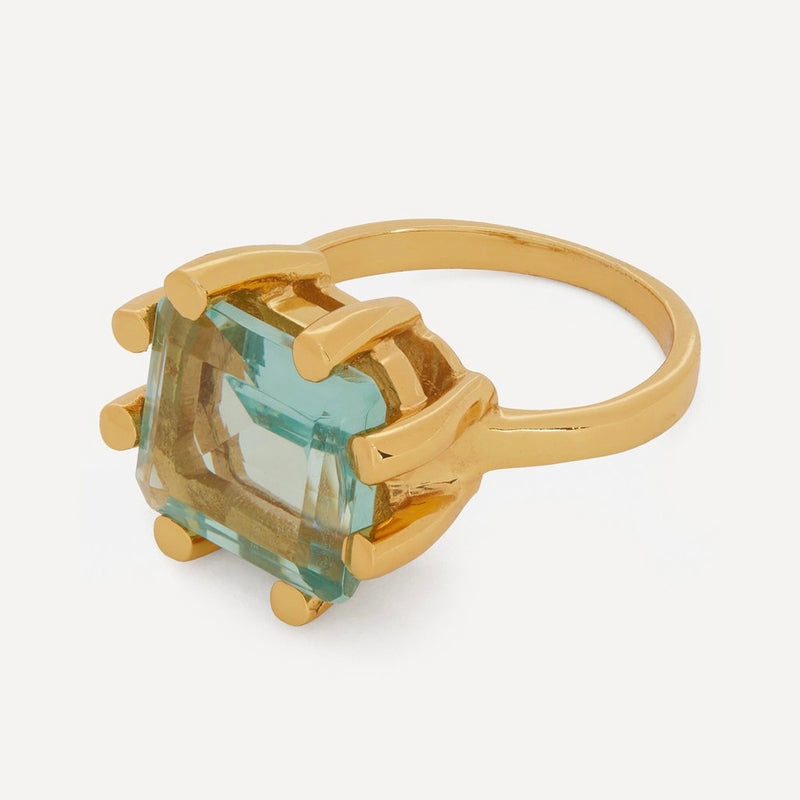 Square Claw Ring - Light Blue