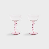 Coupe Spiral - Pink - Set of 2