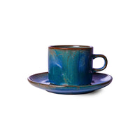 Chef Ceramics Cup and Saucer Rustic Blue