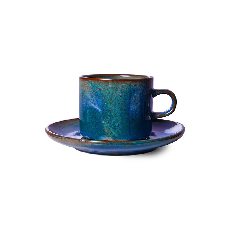 Chef Ceramics Cup and Saucer Rustic Blue