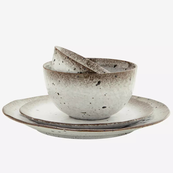 Madam Stoltz - Small Stoneware Bowl - White