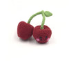 Pebblechild - Baby Toy Friendly cherries rattle deep red