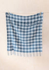TBCo - Super Soft Lambswool Baby Blanket in Slate Gingham