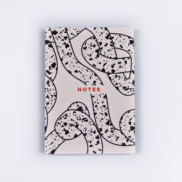 Grey Terrazzo Ropes A5 Lay Flat Notebook
