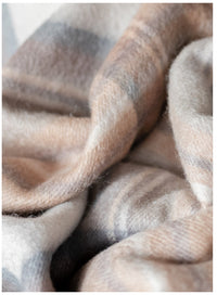 Lambswool Oversized Scarf in Stewart Natural Dress Tartan