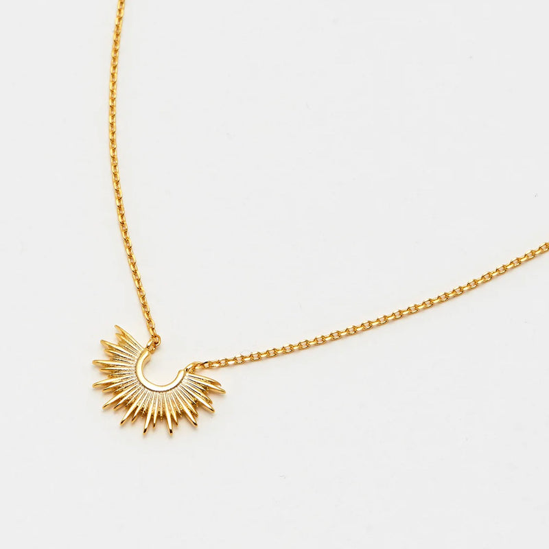 Half Sunburst Necklace - Gold