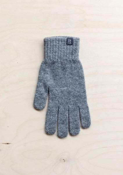 Cashmere & Merino Gloves in Charcoal Melange - Small