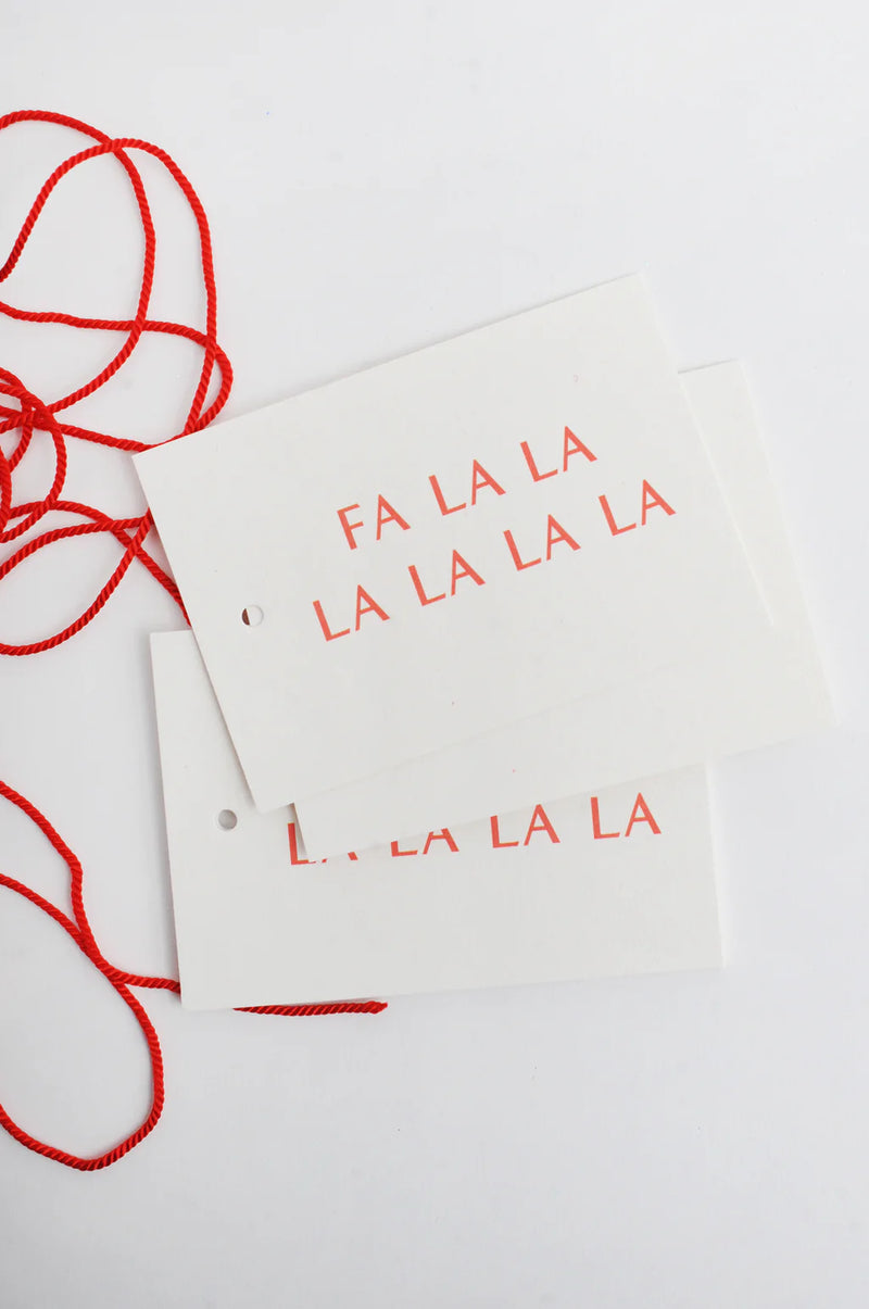Heather Evelyn - Fa La Tag - Set of 8 - Red