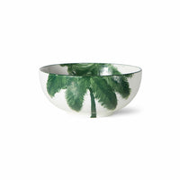 bold & basic Ceramics: porcelain Bowl palms green