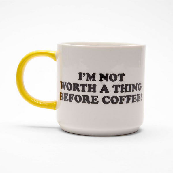 Magpie - Peanuts - I'm Not Worth a Thing Before Coffee! mug
