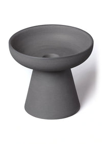 Aery - Porcini Charcoal Candle Holder in Matte Clay - Medium