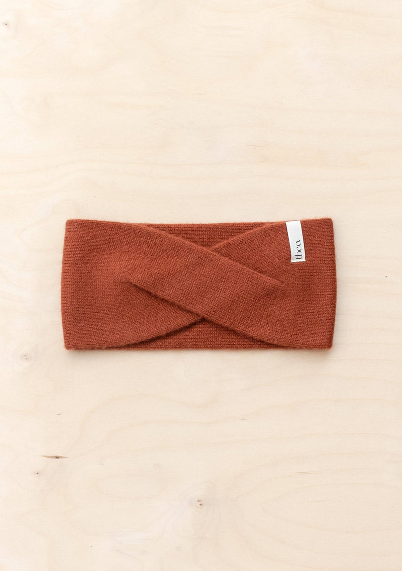 Cashmere & Merino Headband in Rust