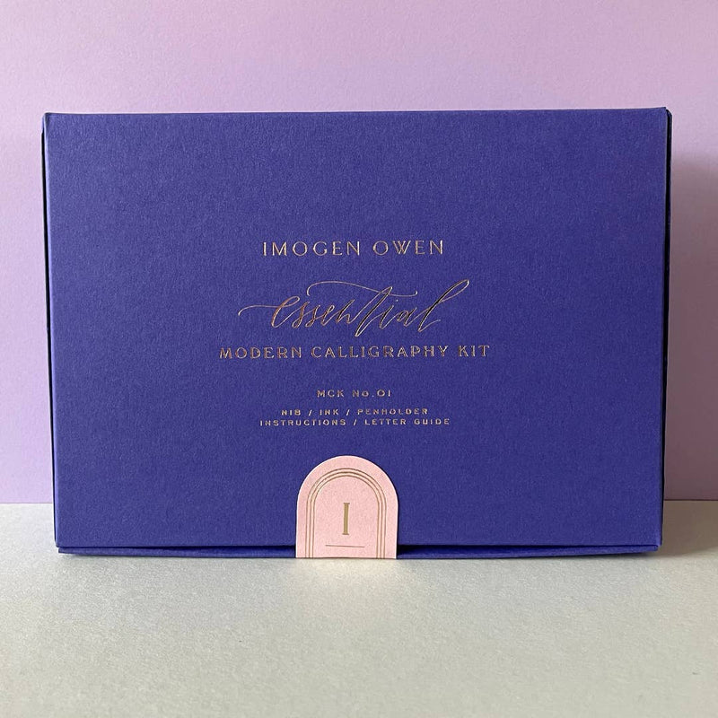 IMOGEN OWEN - Modern Calligraphy Essential Kit: BLUE BOX WITH JADE GREEN INNER