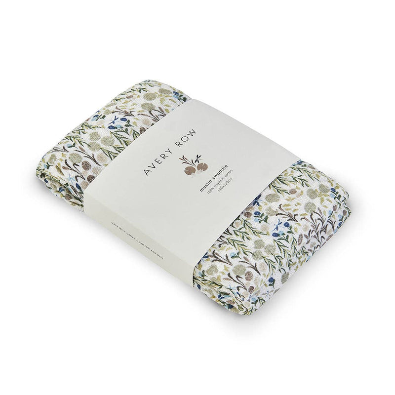 Organic Cotton Muslin Swaddle - Riverbank