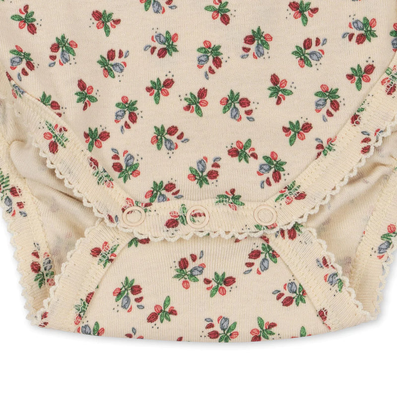 Konges Sløjd - Newborn Long Sleeved Body - Fleur Tricolore