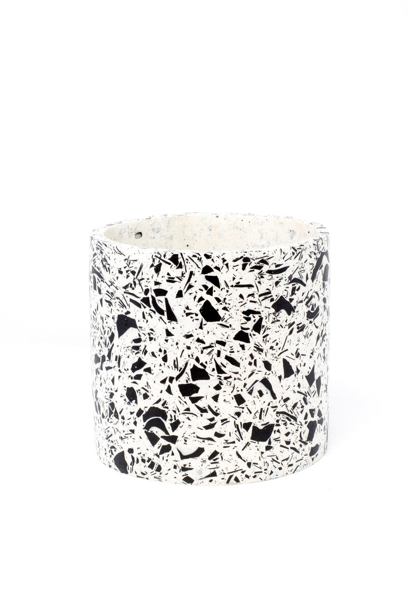 Salt Studios - White & Black Terrazzo Plant Pot