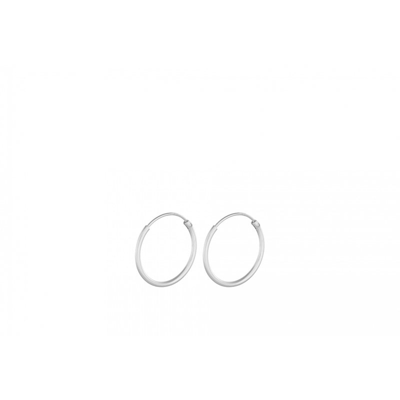 Micro Plain Hoops - Silver
