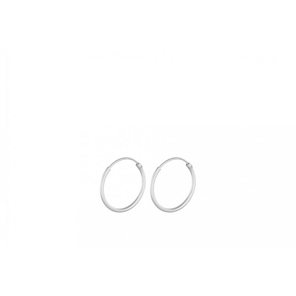 Micro Plain Hoops - Silver