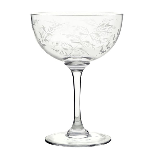 The Vintage List - Cocktail glasses- Fern Design - (Set of 4)