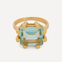 Square Claw Ring - Light Blue