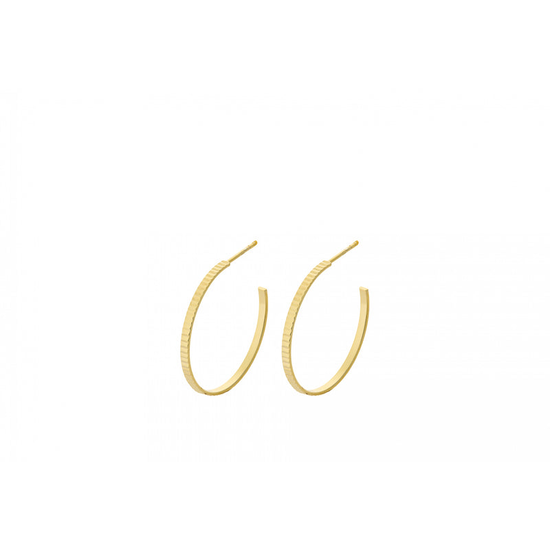 Sea Reflection Large Hoops - Gold Plated