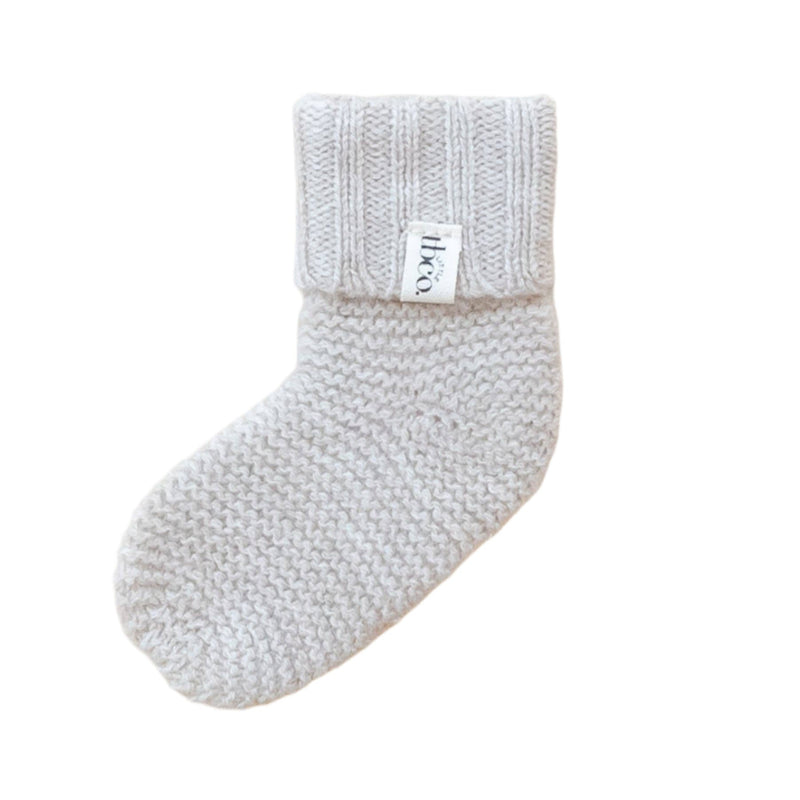 Merino Wool Baby Socks in Oatmeal