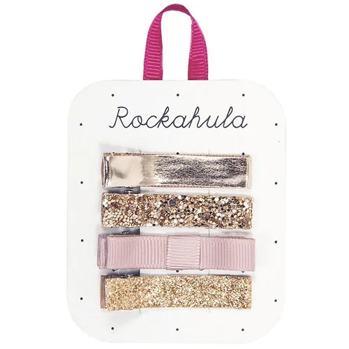 Sparkle Bar Clips Gold