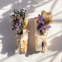 Palo Santo, Selenite, Incenses and Dried Flowers - Smudge Bundle