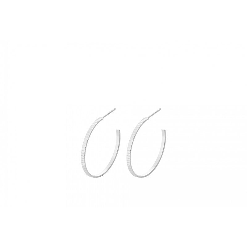 Sea Reflection Large Hoop - Silver