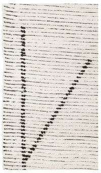 Hand Woven Cotton Rug - Cream/Charcoal