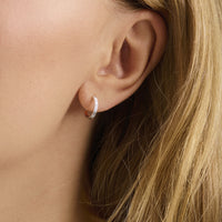 Sea Reflection Mini Hoops - Silver