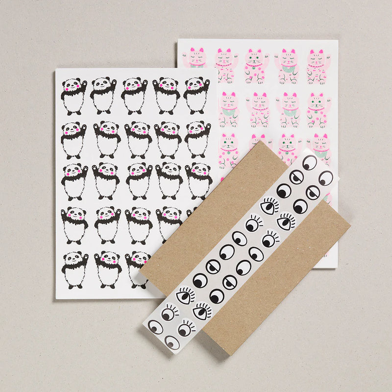 Petra Boasa - Writing Paper Set - Pandas & Lucky Cats