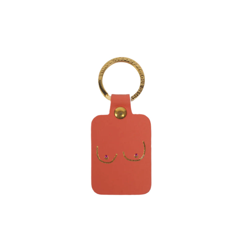 Boob Key Fob - Coral