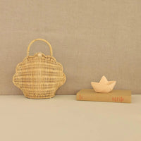 Rattan Shell Bag - Straw