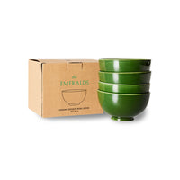The Emeralds : Ceramic Dessert Bowl Green (Set of 4)