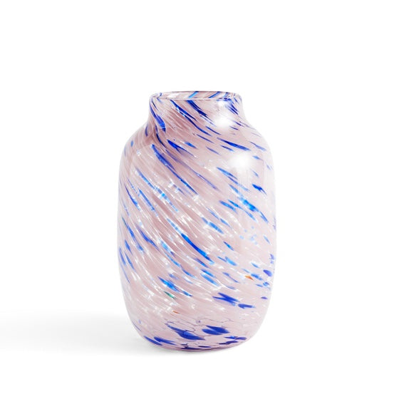 Splash Vase Round - Large - Light Pink and Blue