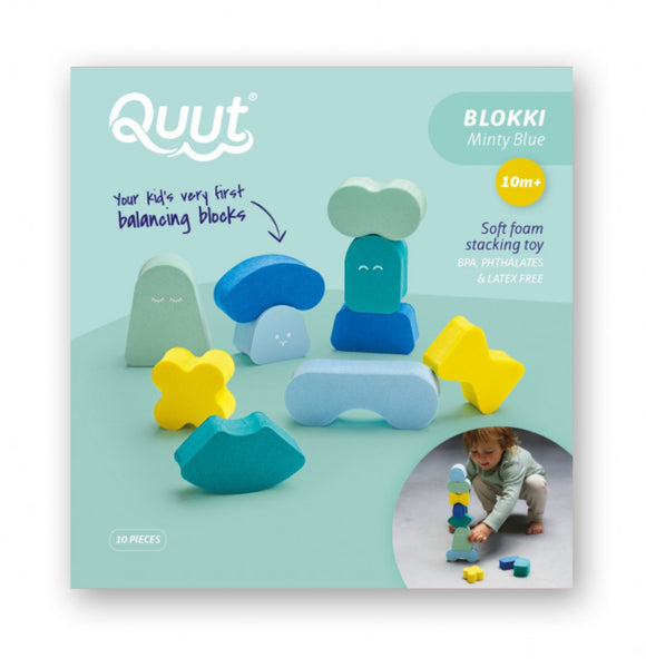 Quut Blokki Balancing Shapes - Minty Blue