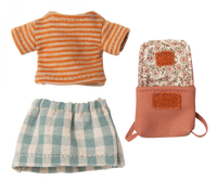 Tricycle Mouse, Big Sister with Bag - Old Rose