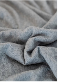 Lambswool Blanket Scarf in Grey Melange