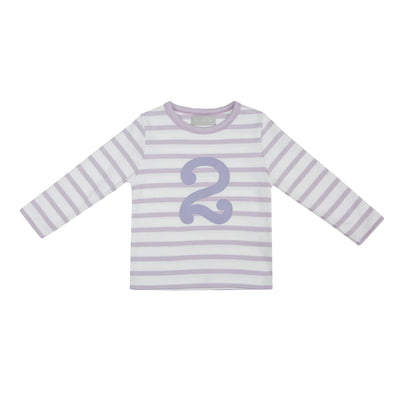 Parma Violet & White Breton Striped Number T-Shirt