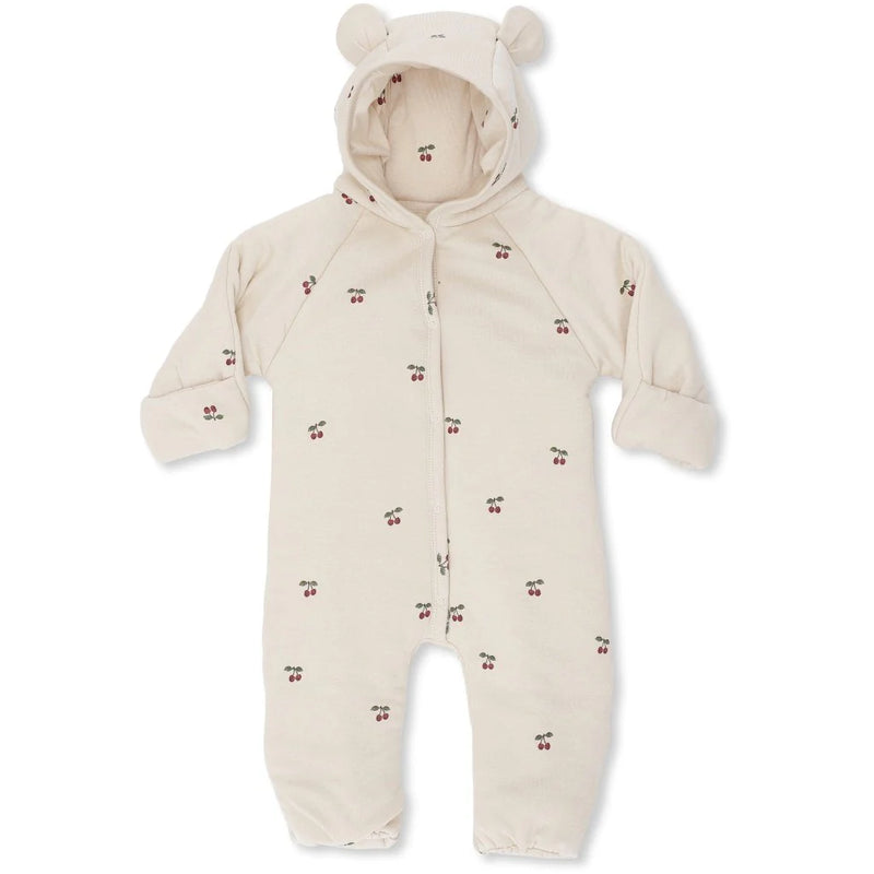 Konges Sløjd - Newborn Onesie w Hood - Cherry