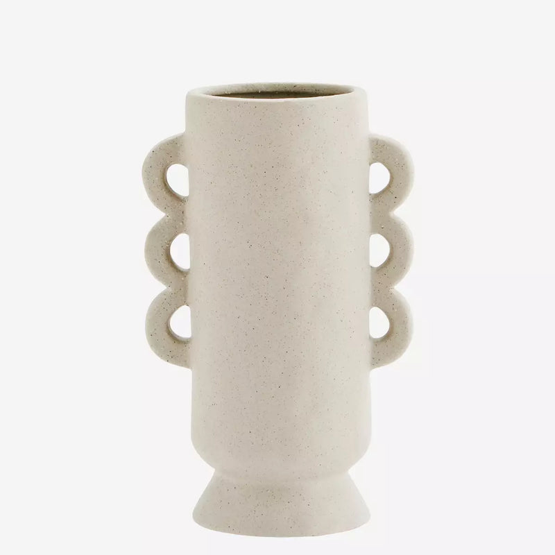 Madam Stoltz - Stoneware Vase - Off White