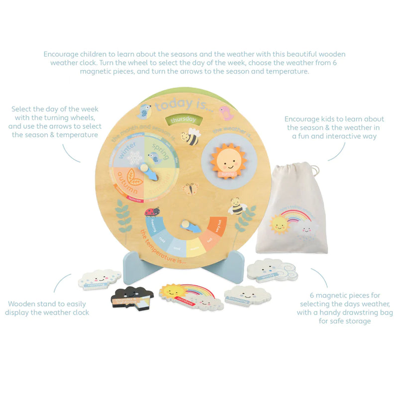 Orange Tree Toys - Spring Garden Weather Clock