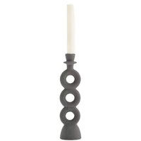 Stoneware Candle Holder - Anthracite